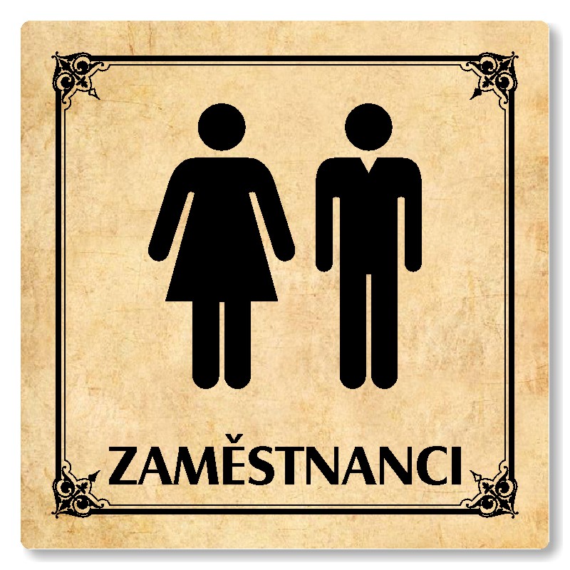 WC zaměstnanci, 100x100mm, pergamen, Nebraska